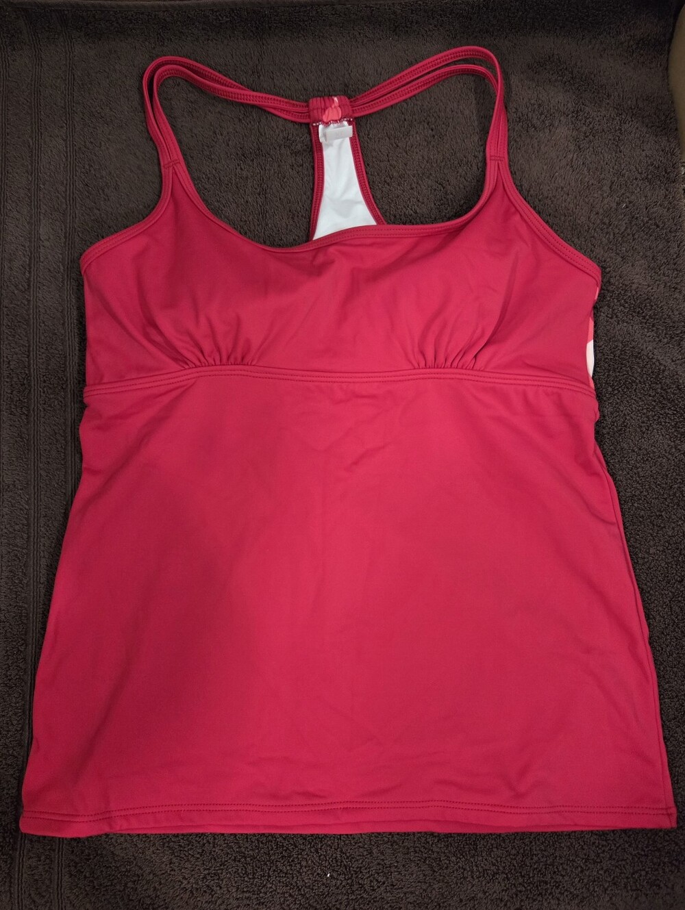 Lime Ricki red Tankini Swim Top